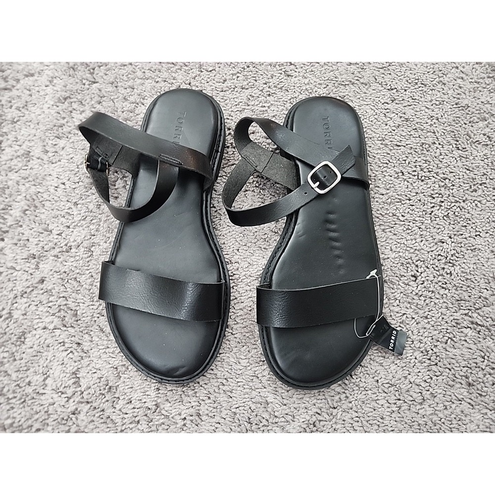 Torrid Two Piece Sandal Womens 9.5WW Wide Width Ankle Strap Flat NEW